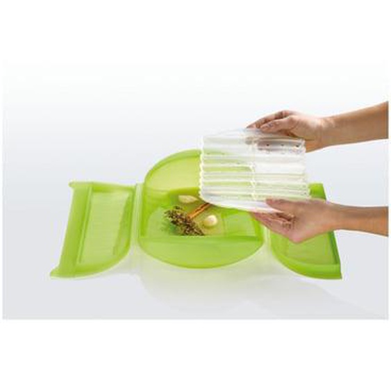 Papillote avec filtre 3 à 4 personnes silicone vert 1,4L