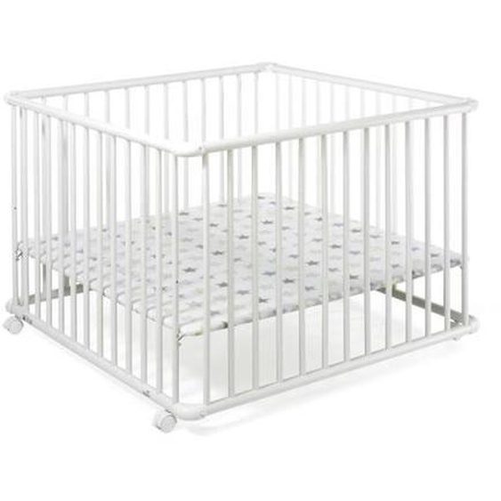 Parc Bébé En Bois Blanc À Roulettes - Geuther - Belami - 76x97 Cm - Bois - Blanc - Enfant - Mixte Blanc