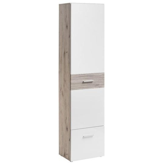 Paris Prix - Colonne 1 Porte Gustavo 200cm Naturel & Blanc