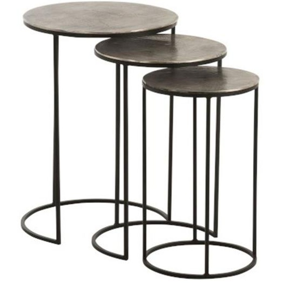 Paris Prix - Lot De 3 Tables Gigognes Design Roday 60cm Noir