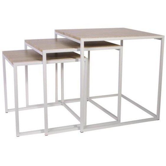 Paris Prix - Lot De 3 Tables Gigognes Origin 45cm Blanc