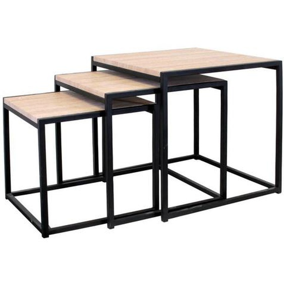 Paris Prix - Lot De 3 Tables Gigognes Origin 45cm Noir