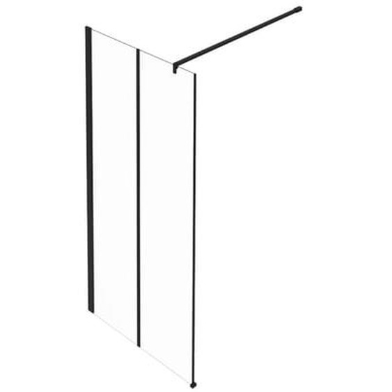 Paroi de douche Serenity, noir brillant- 120 cm