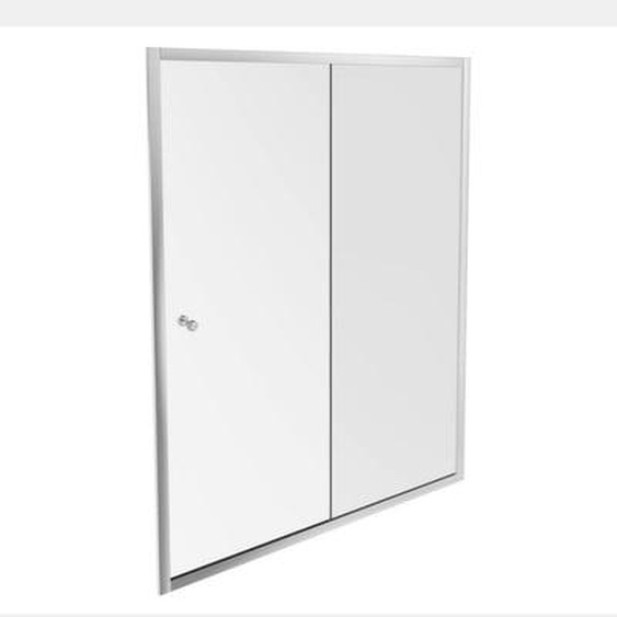 Paroi douche Serenity, 140 cm, porte coulissante réversible instal. Niche