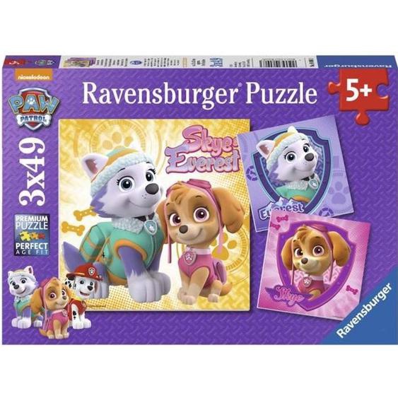 Pat Patrouille Puzzles 3x49 Pièces - Charmantes Chiennes - Ravensburger - Enfant Dès 5 Ans Violet