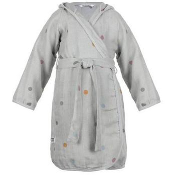 Peignoir En Mousseline - Kindsgut - Enfant - 100% Coton - Doux Et Respirant - Lavable À 40° Gris