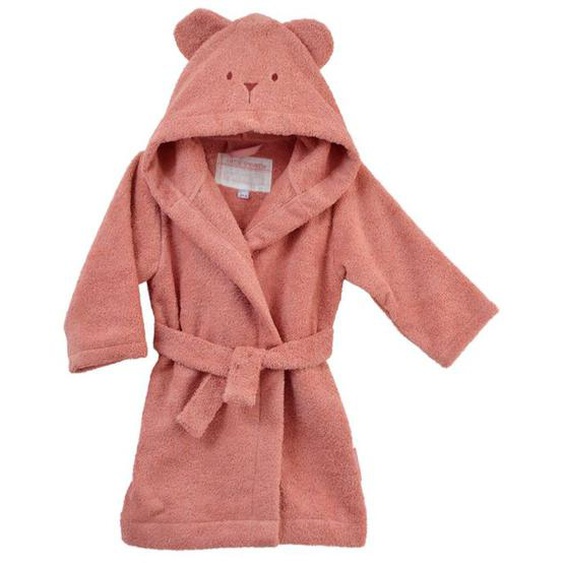 Peignoir Enfant Coton Bio* Ourson - Bois De Rose - 2/3 Ans Rose