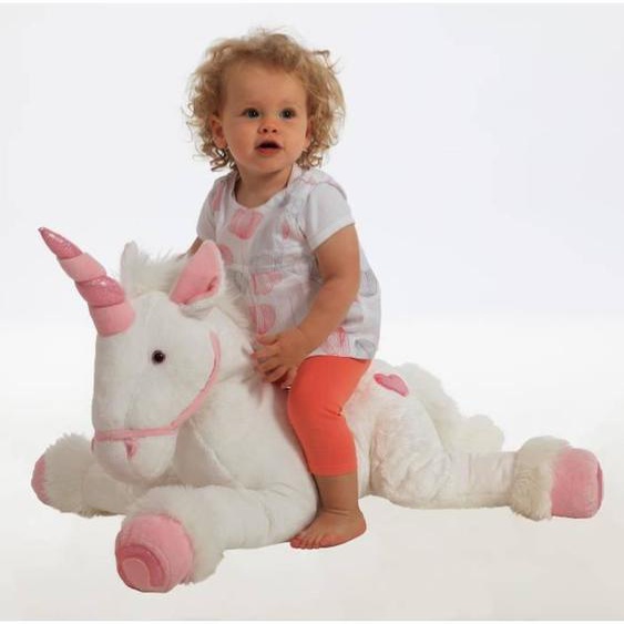 Peluche Licorne Rose Gipsy Toys - Xl 80 Cm - Pour Bébé - Livré À Lunité Rose