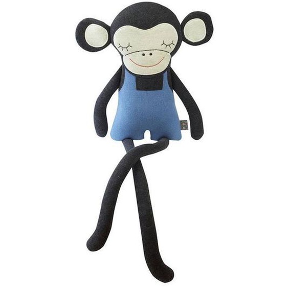 Peluche Singe En Coton - Sevira Kids - Plush - Multicolore - Bleu - Mixte Bleu