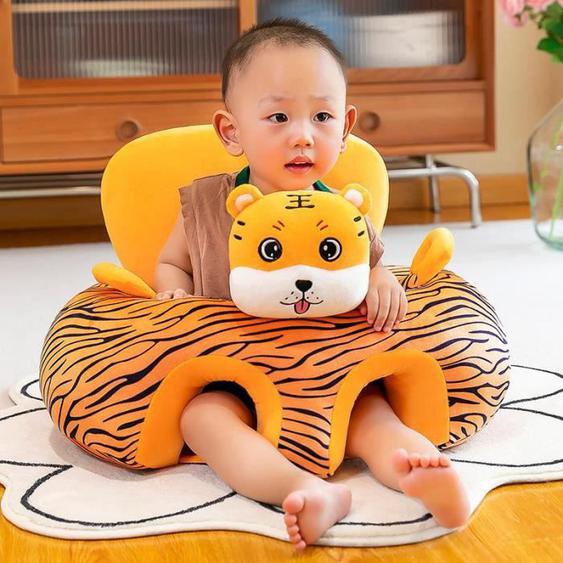 Peluches douces Animaux Jouets Canapé siège dapprentissage Canapé de sécurité pour bébé Peluches pour enfant-Tigre