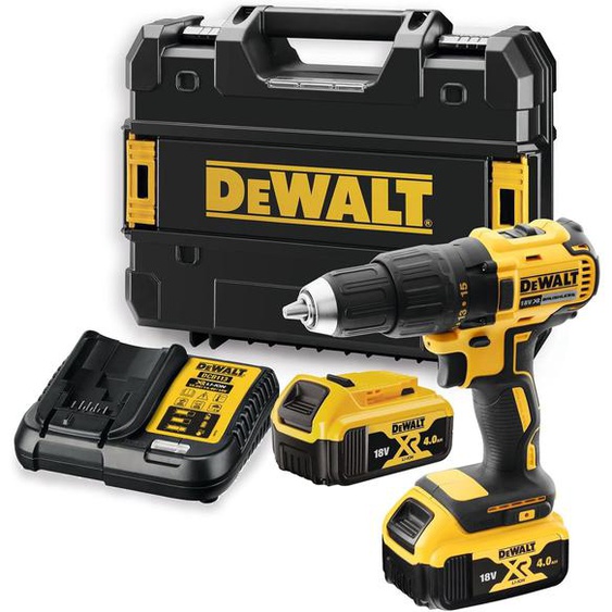 Perceuse visseuse 18 V XR + 2 batteries 4 Ah + chargeur + coffret DEWALT DCD777M2T-QW