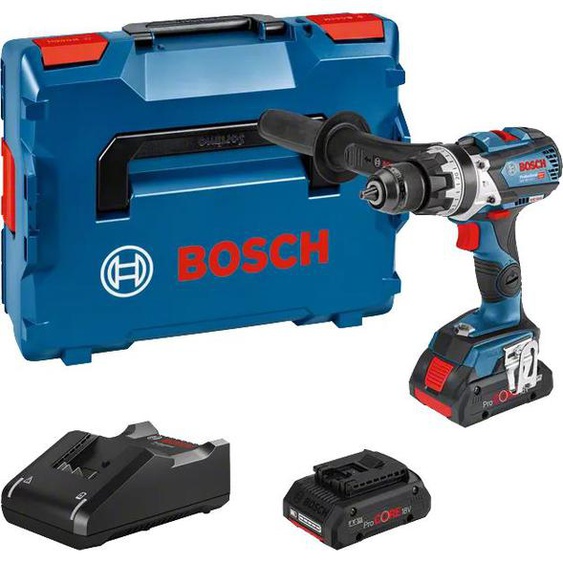 Perceuse-visseuse à percussion 18V GSB 18V-110 C Professional + 2 batteries ProCORE 4 Ah + chargeur + coffret L-BOXX - BOSCH - 06019G030C