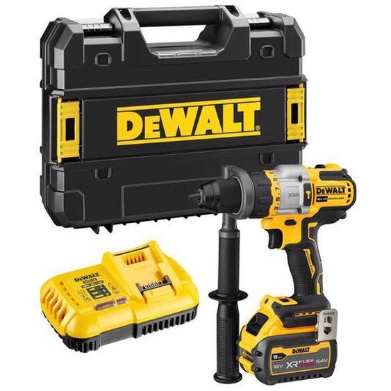 Perceuse-visseuse à percussion XRP 18V + 1 batterie XR Flexvolt 3/9Ah + chargeur + coffret TSTAK - DEWALT - DCD999X1-QW