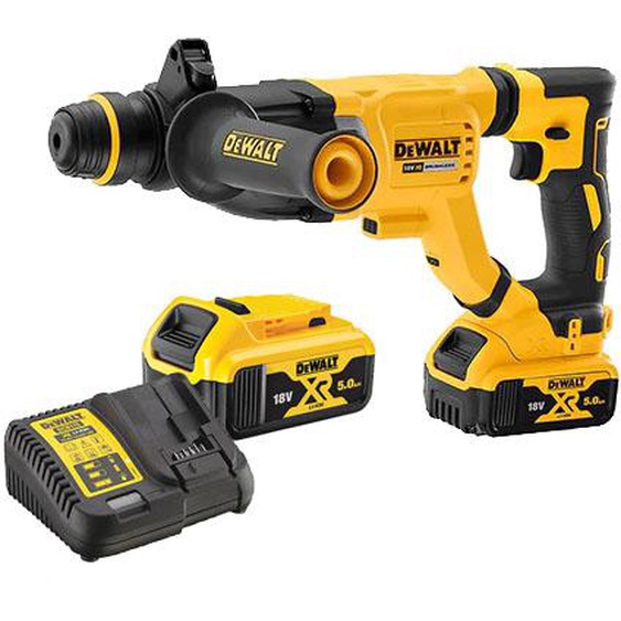 Perforateur SDS Plus 18V Brushless XR 3J + 1 batterie XR 5Ah + chargeur + coffret - DEWALT - DCH263P1-QW