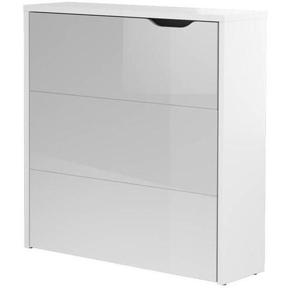 Petit bureau mural pliant blanc WORK CONCEPT SLIM - Panneaux Stratifiés