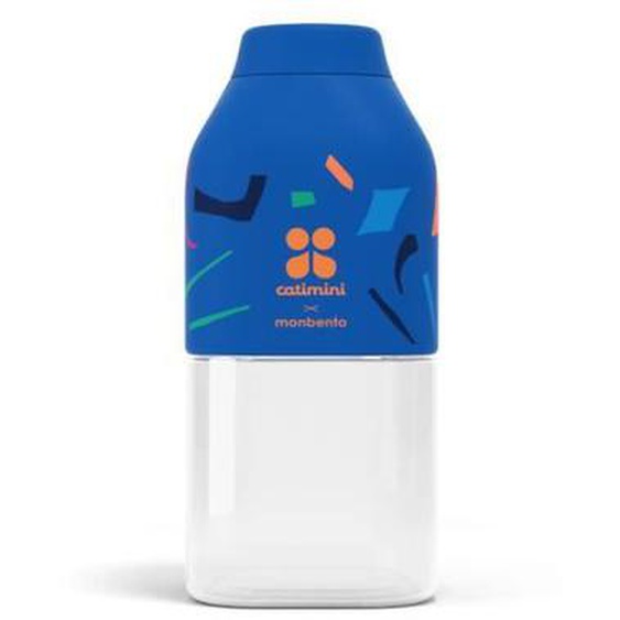 Petite Bouteille Deau Mb Positive S Blue Terrazzo 330ml - Petite Gourde Hermétique Pour Enfant Ecole-parc - Monbento X Catimini Bleu