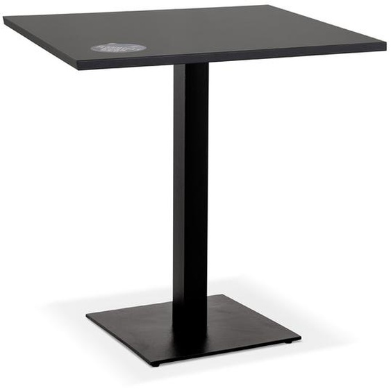 Petite table à diner MUFFIN carrée noire intérieur/extérieur - 68x68 cm