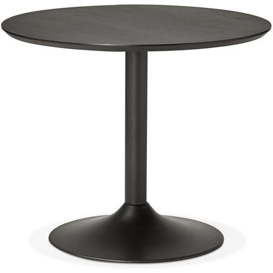 Petite table de bureau / à diner ronde CHEF noire - Ø 90 cm