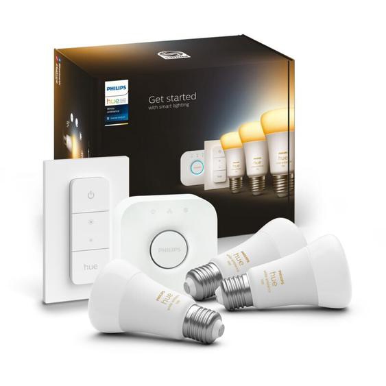 White Ambiance, Kit de démarrage E27 x 3, Pont et télécommande, compatible Bluetooth - Philips Hue