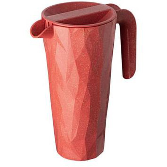 Pichet avec couvercle Club bio nature en plastique corail 1,5 l