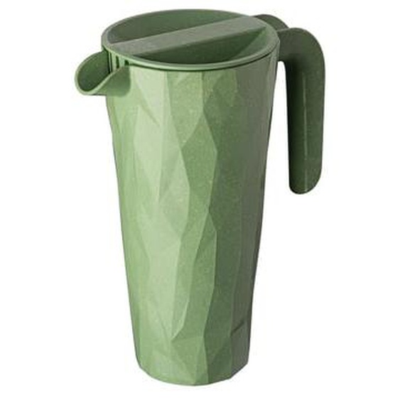 Pichet avec couvercle Club bio nature en plastique vert 1,5 l