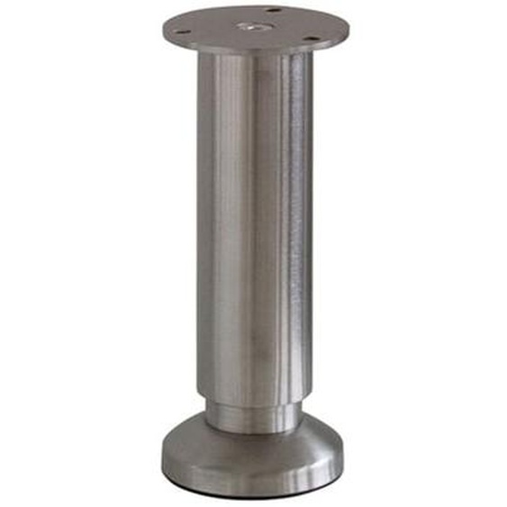 Pied de meuble inox réglable H15 à 16,5 cm x Ø5,8 cm