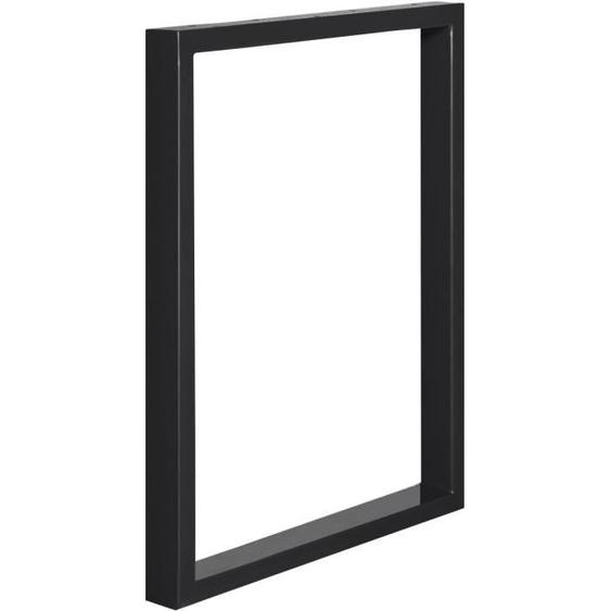 Pied de table HOLZBRINK en profil 60x30mm - Noir - dimensions: 60x72cm