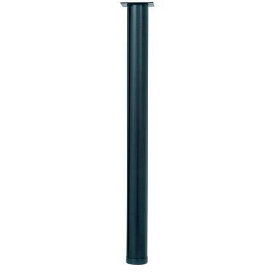 Pied métallique noir cylindrique acier H700 mm x D60 mm