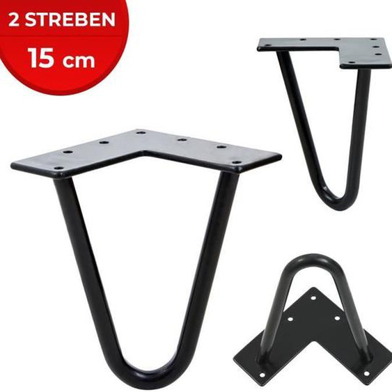 Pieds de meubles, pieds de table en acer taille 150cm et 2 entretoises avec protection de sol, jambes de table style industriel