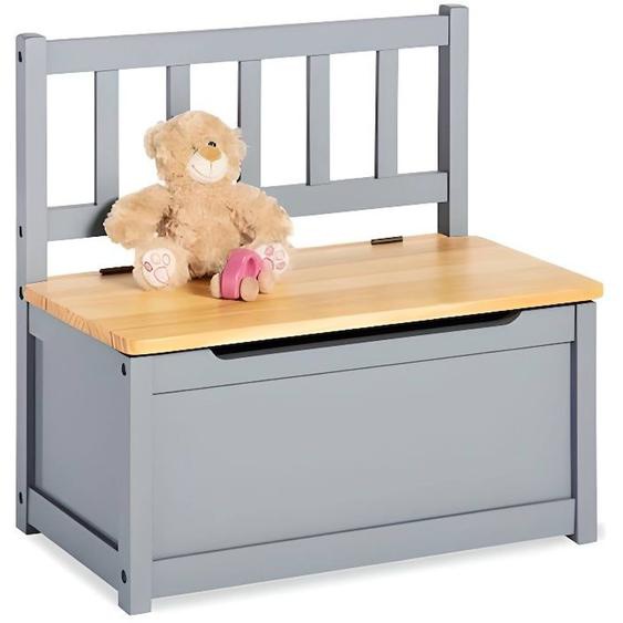 Pinolino - Banc De Rangement Pour Enfants Fenna Gris - Bois Massif - Style Scandinave Moderne Gris