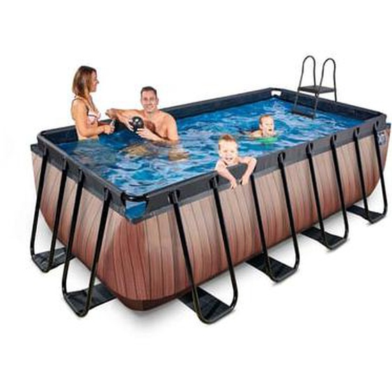 Piscine hors sol  marron 400 x 200 x 122 cm avec pompe filtranteEXIT