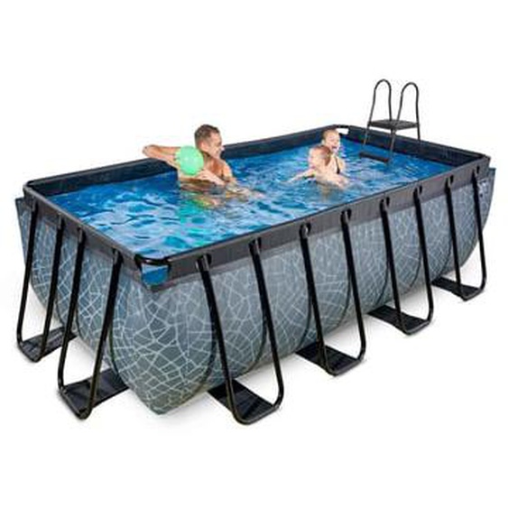 Piscine hors sol  marron 400 x 200 x 122 cm avec pompe filtranteEXIT