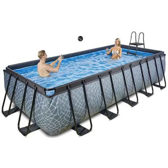 Piscine hors sol marron 540x250x122 cm avec pompe filtrante sable