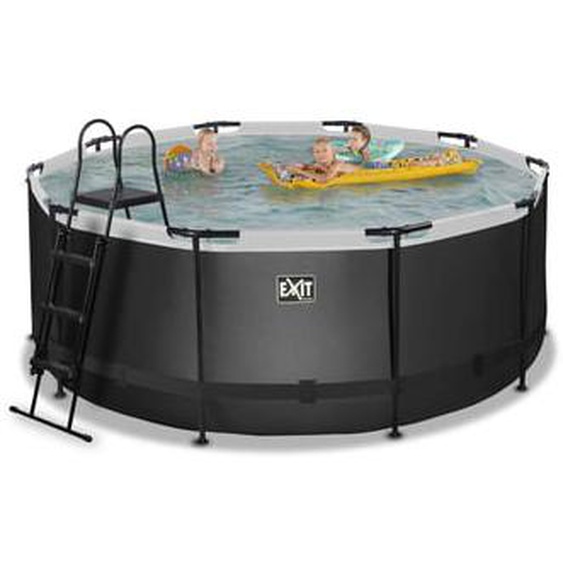 Piscine hors sol ronde noire 360 x 122 cm + pompe filtrante sable