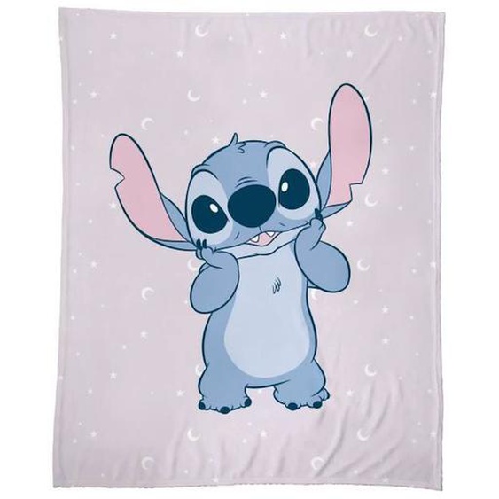 Plaid Imprimée 100% Polyester, Disney Home Stitch Happy Violet