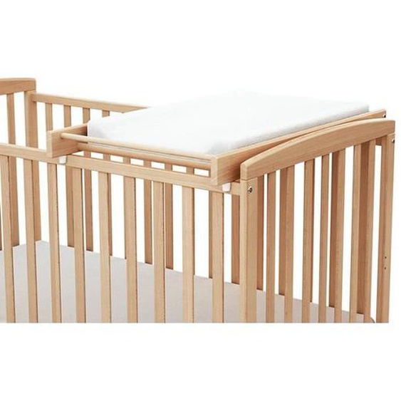 Plan à langer bébé AT4 Essentiel Hêtre verni - Compatible avec lits 60x120cm et 70x140cm - Bois massif - Mixte