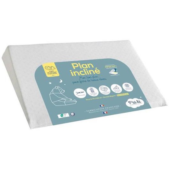 Plan Incliné Bébé Ptit Lit Pour Lit 70x140 Cm - Ventilé - Anti-acariens - Certifié Oeko-tex® Blanc