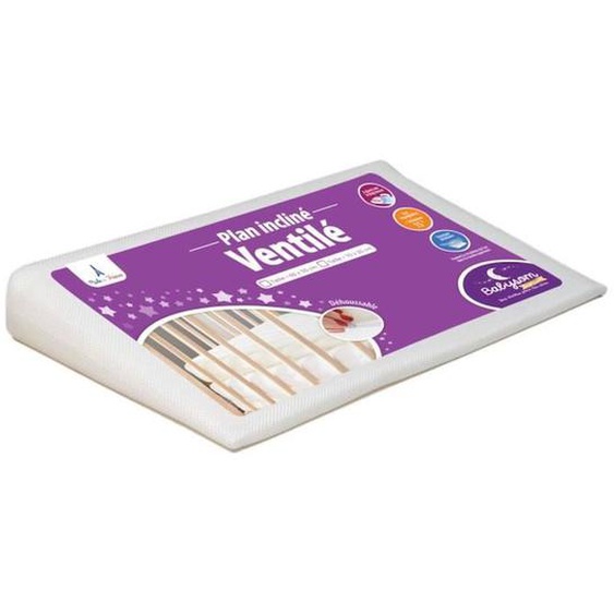 Plan Incliné Ventilé Babysom - 70x35 Cm - Limite Les Reflux Et Les Régurgitations - Pour Lit Bébé 70x140 Cm Blanc