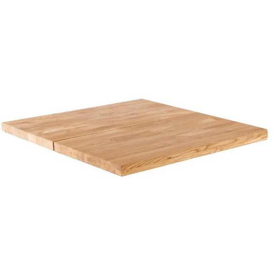 Plateau de table en chêne naturel - OVIALA - 70 x 70 cm - Robuste et élégant