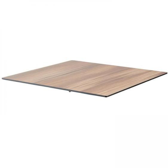 Plateau de table stratifié 70x70 cm chene foncé