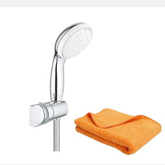 Pommeau de douche Tempesta 2 jets avec support mural + microfibre