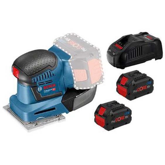 Ponceuse vibrante 18V Bosch GSS 18V-10 + 2 batteries Procore 8Ah + chargeur + coffret L-BOXX  - 06019D020H