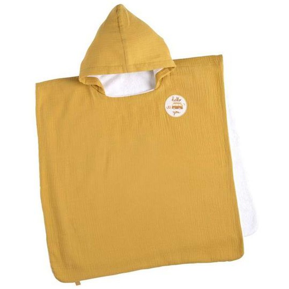 Poncho De Bain Enfant En Coton Jaune Sunlight Jaune