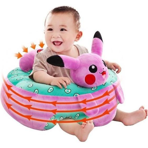 Portable Baby Support Seat Sofa Pikachu En Peluche Doux Animal En Forme De Bébé Apprentissage Pour Sasseoir Chaise Enfants