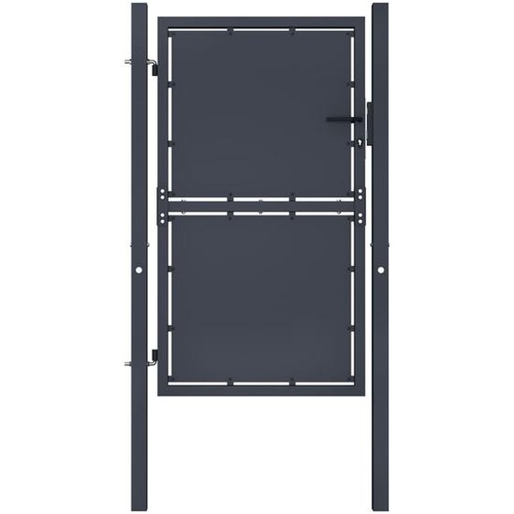 Portail de jardin Acier 100 x 175 cm Anthracite