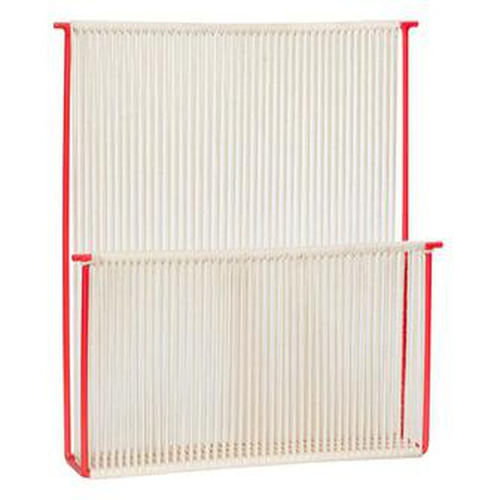 Porte-revues en coton beige String Wall