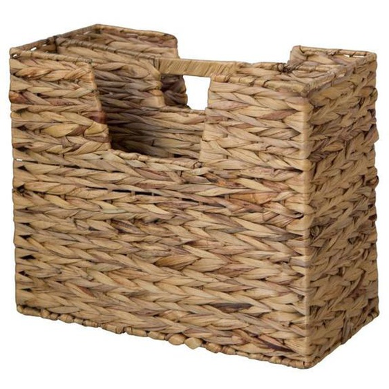 Porte-revues en jacinthe deau tressée 2 compartiments 40x34x20 cm DIV06013