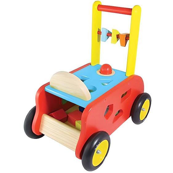 Porteur - Pousseur Multiactivités En Bois Vilac - 3 En 1 - Rouge - Mixte - A Partir De 12 Mois Rouge