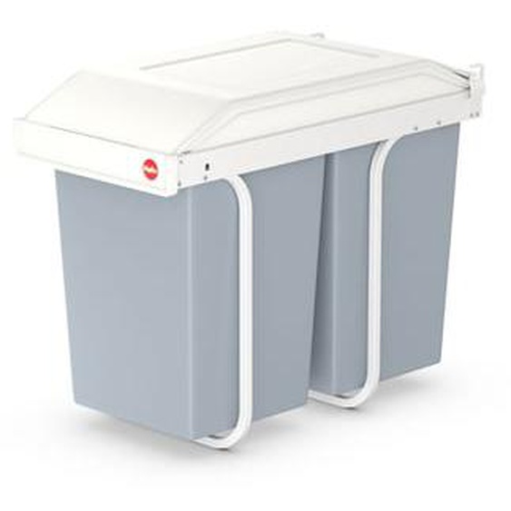 Poubelle de cuisine tri sélectif 2 bacs encastrable 30L (14+14) Hailo Multi-Box Duo L