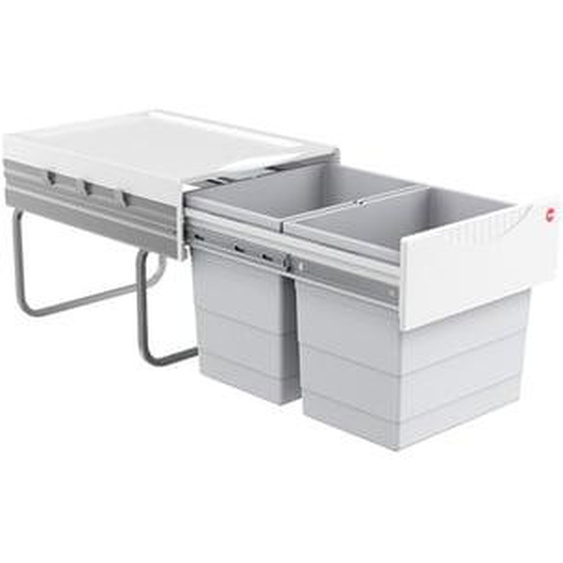 Poubelle de cuisine tri sélectif 2 bacs encastrable 40L (18+18) Hailo Raumspar Tandem